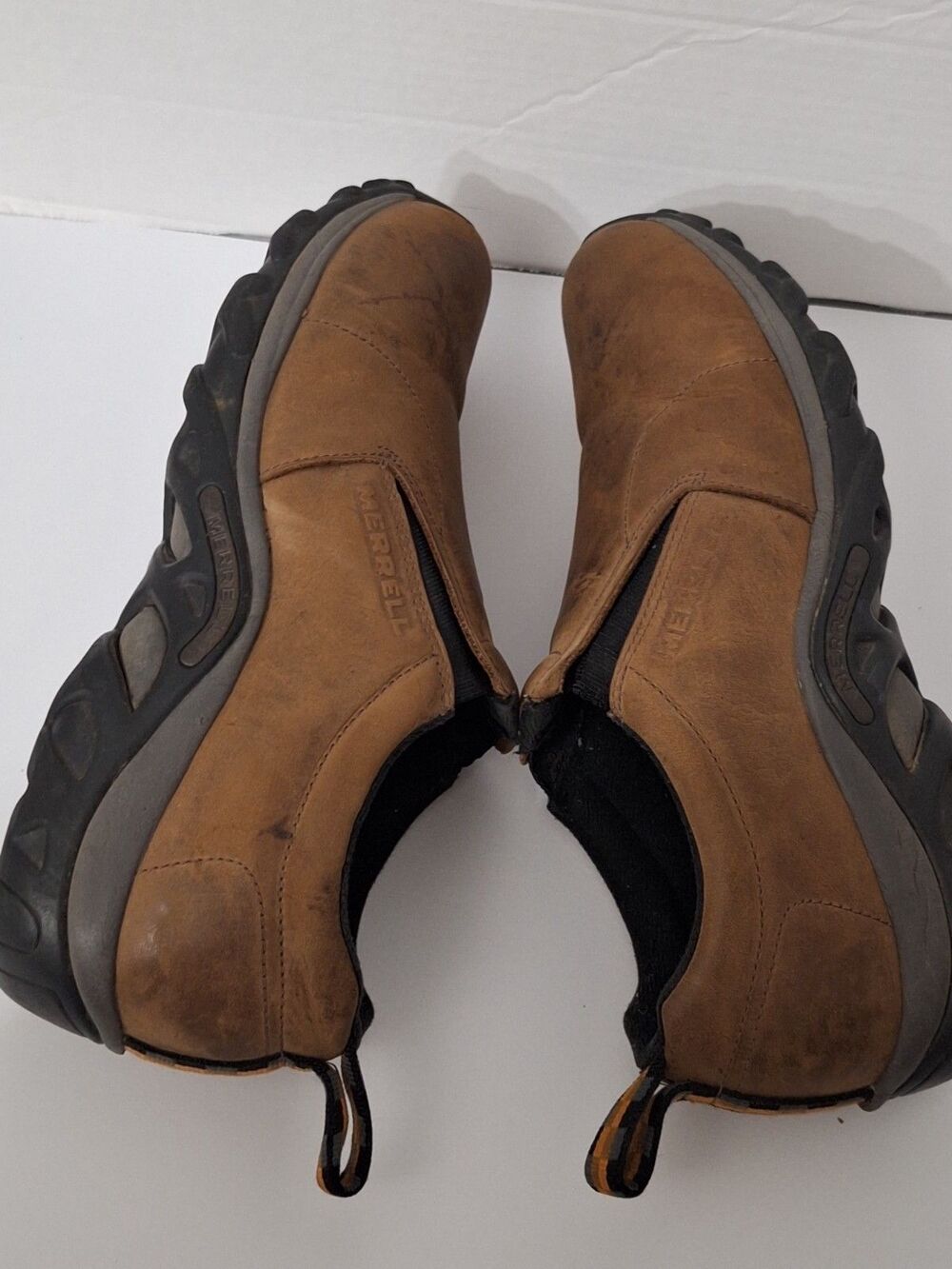 Merrell Brown Jungle Moc Slip-On Shoes Nubuck Leather Comfort Men’s Size 13 - Picture 11 of 16